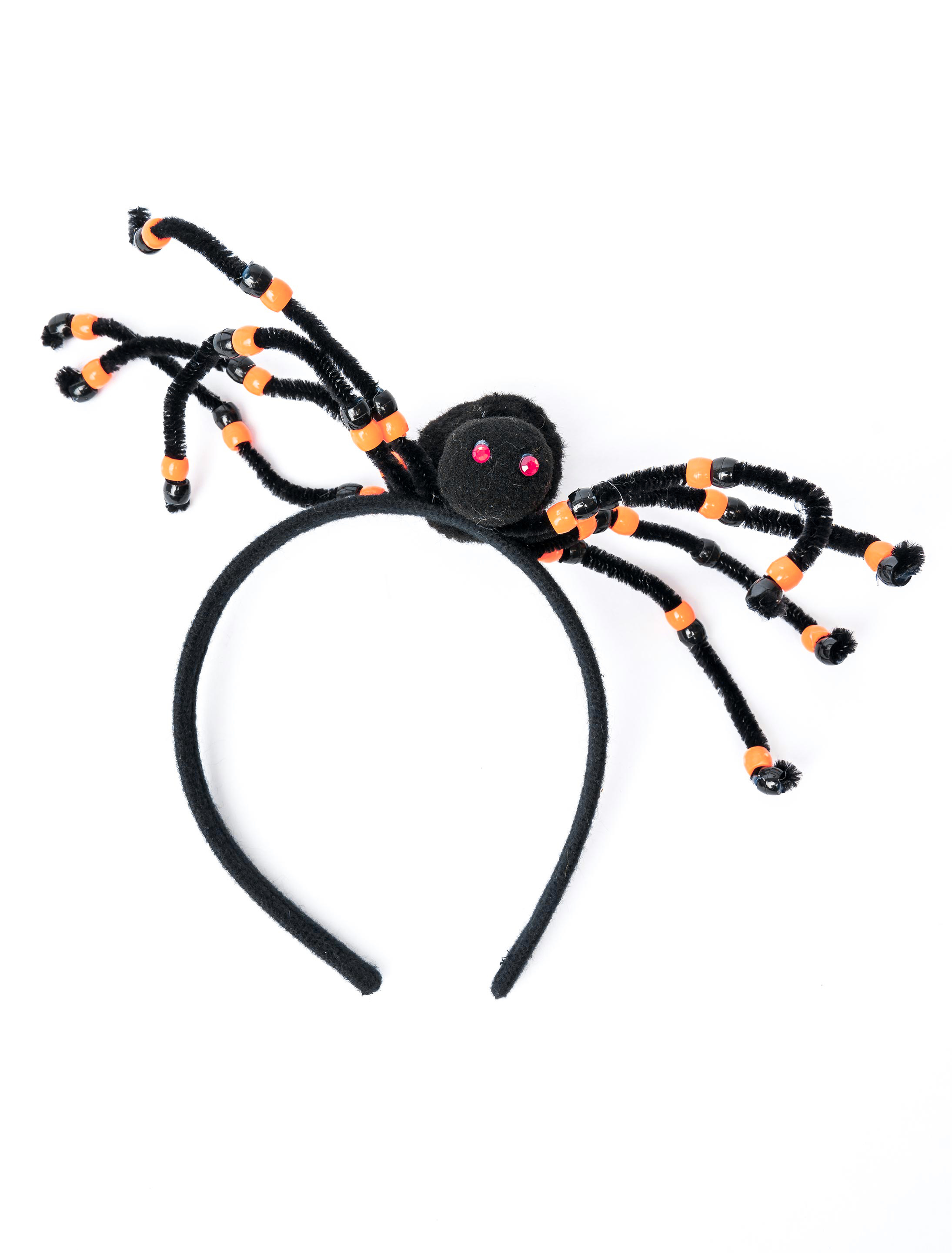 Halloween-Haarreif Mit Schleife – Schwarz-Orange Für Mädchen (FD9)